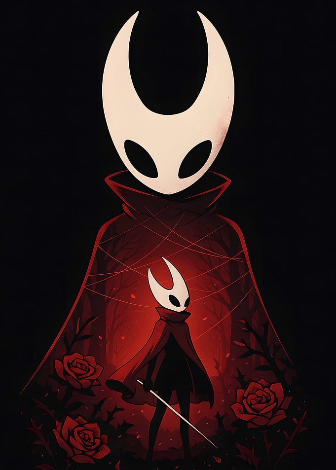 Hornet Hollow Knight Character double exposure art