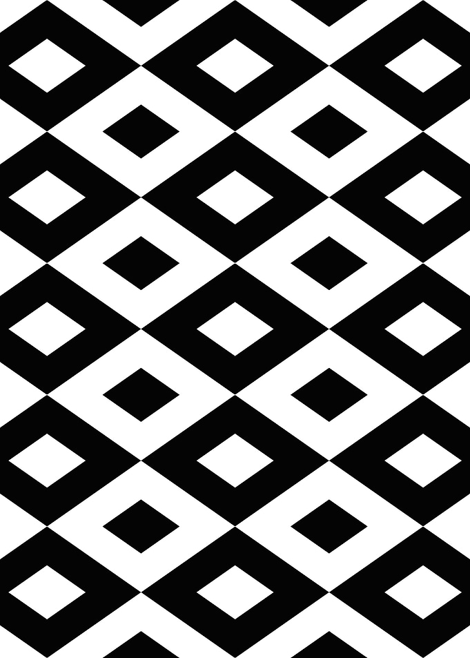 Black and White Diamond Pattern