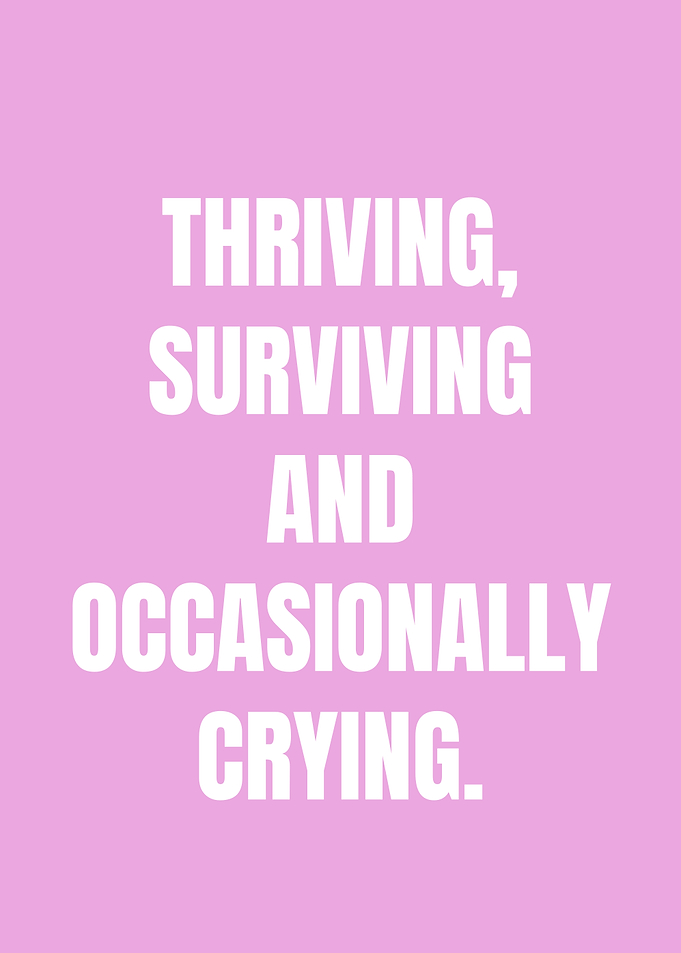 Thriving, Surviving, and Occasionally Crying