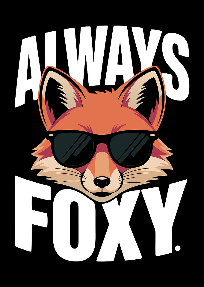 Always Foxy Cool Fox with Sunglasses
