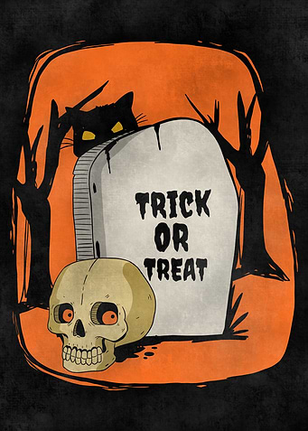 Halloween Trick or Treat Illustration