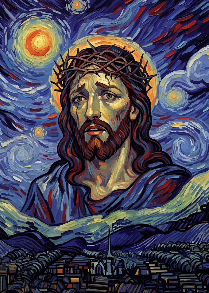 Jesus Christ Van Gogh Style