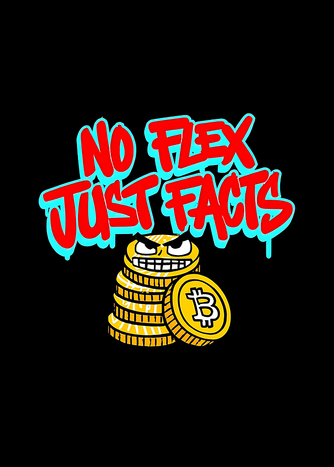 No Flex Just Facts Bitcoin Cartoon