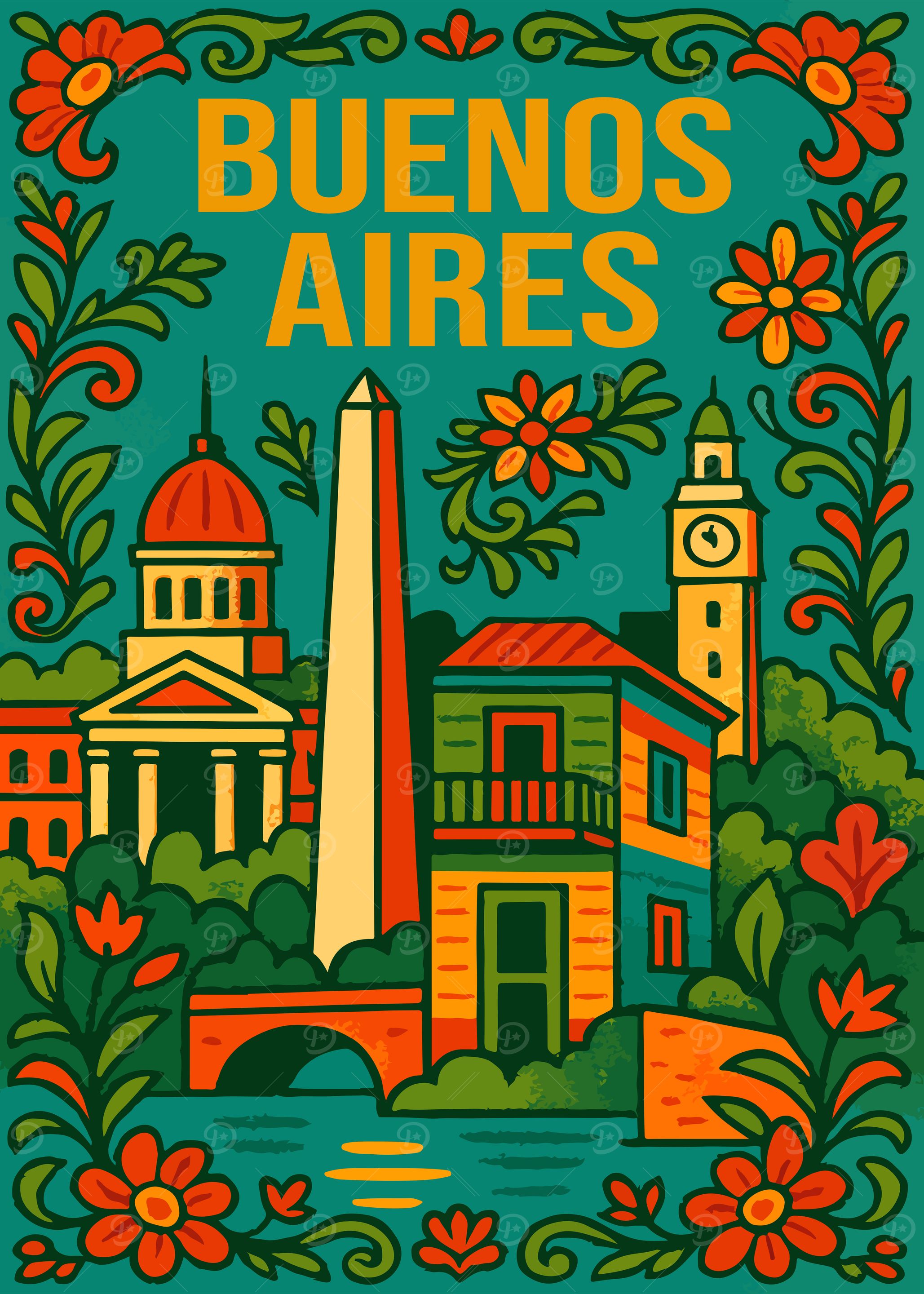Buenos Aires Travel Poster