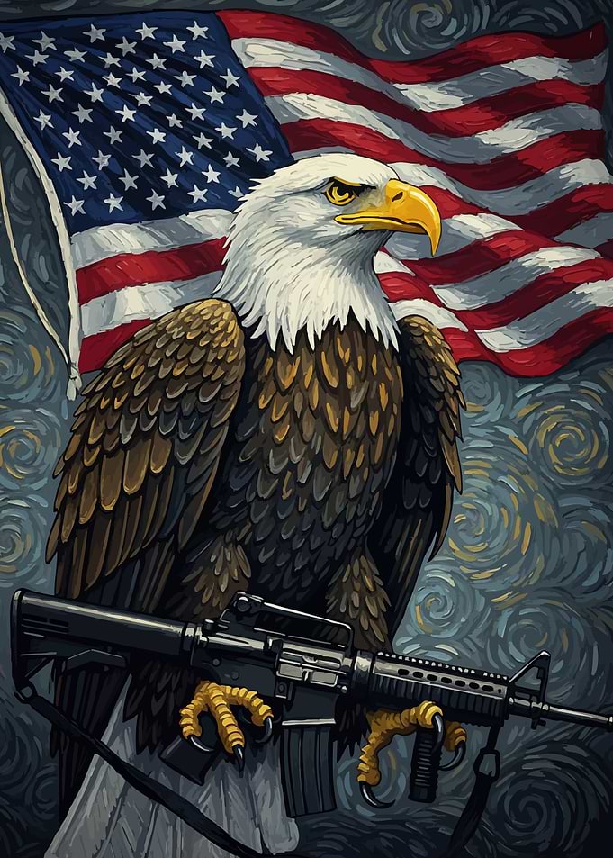American Eagle Rifle Flag
