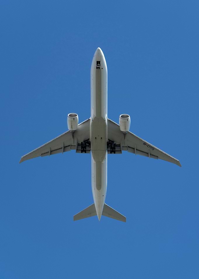 Boeing 777 Flight Against Blue Sky