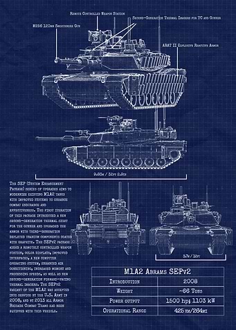 M1A2 Abrams SEPv2 Blueprint