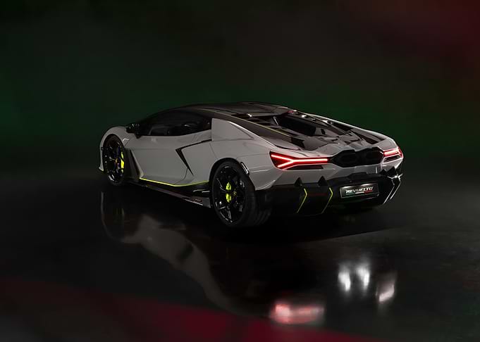 Gray Lamborghini Revuelto Rear View