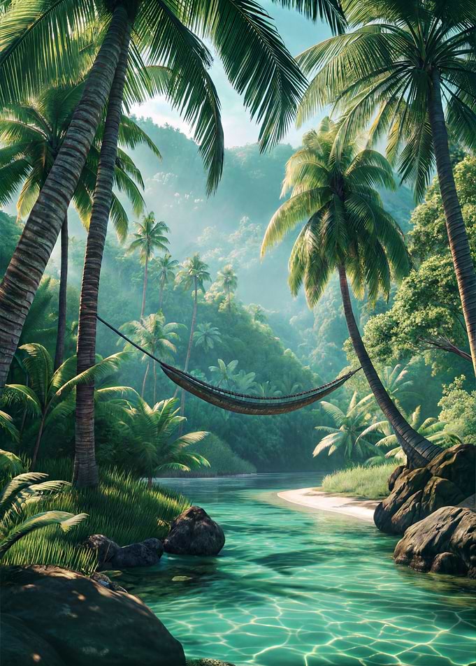 Tropical Hammock Paradise Sea Beach