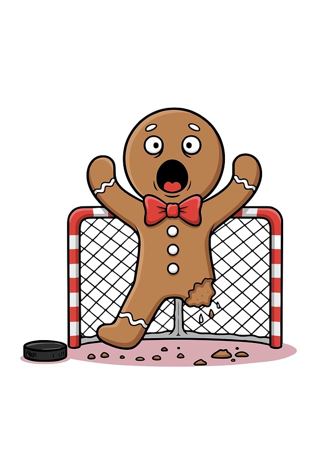 Christmas Hockey Cartoon