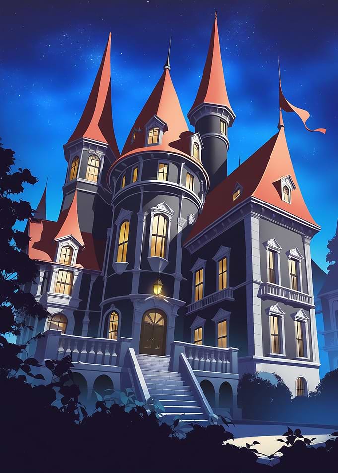 Grand Castle at Night