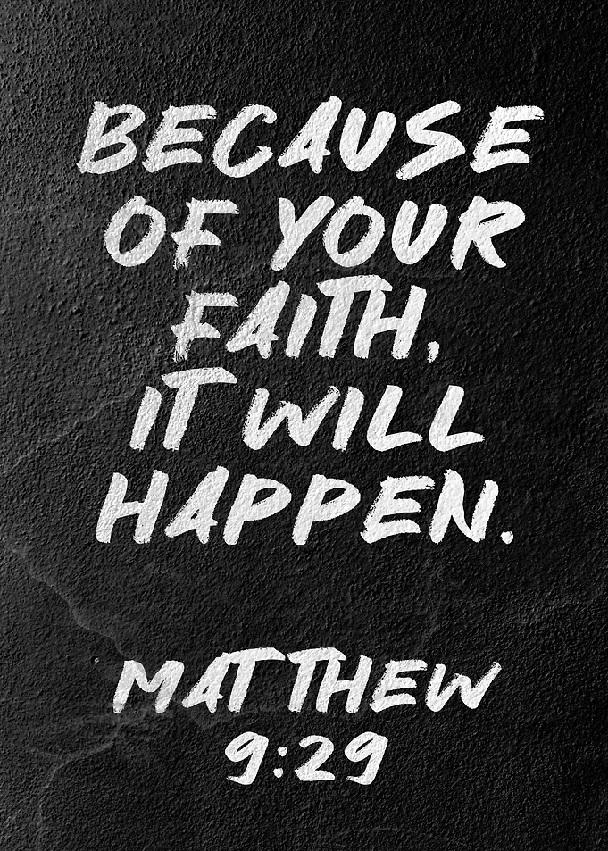 Faith Quote on Black Textured Background