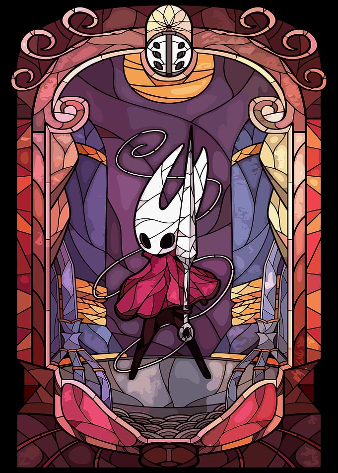 Hollow Knight Hornet Stained Glass Art