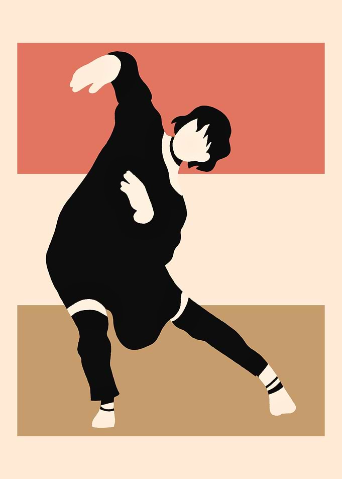 Minimalist Dancer Silhouette Art