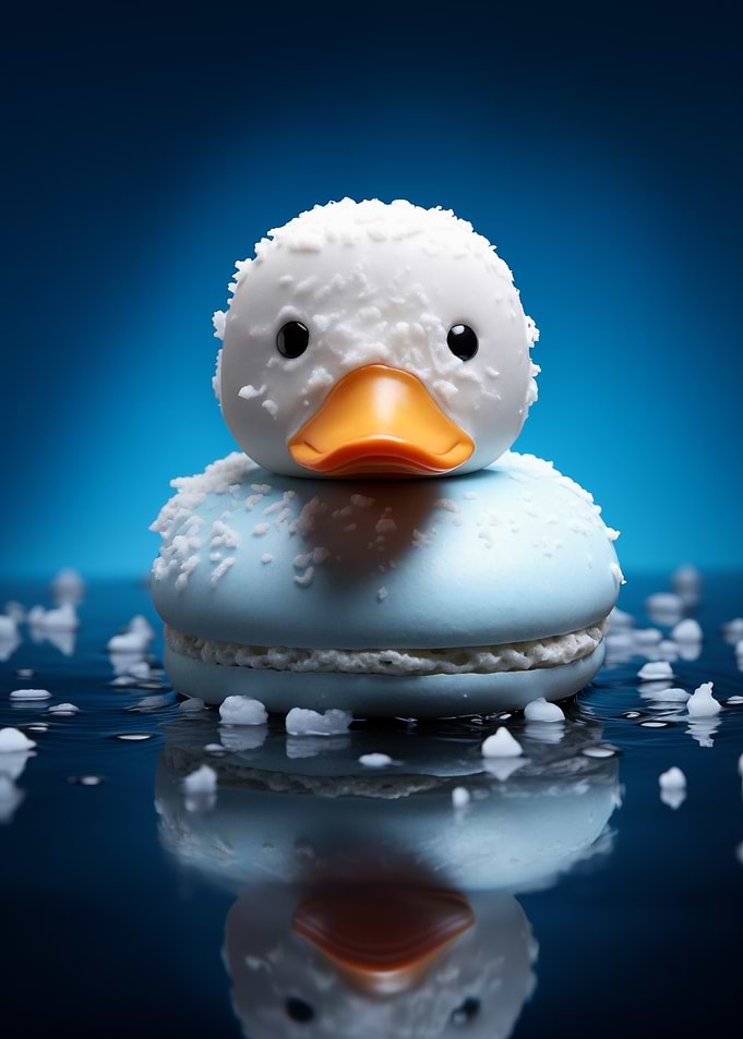 Duck Macaron Dessert Art