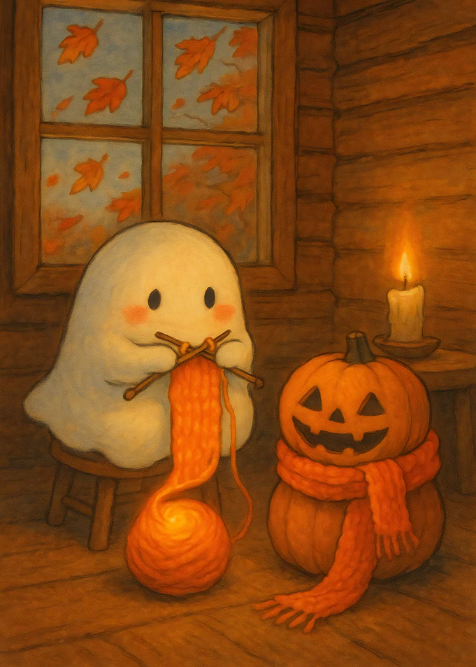 Cozy Halloween Ghost