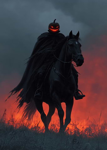 Headless Horseman with Pumpkin Head