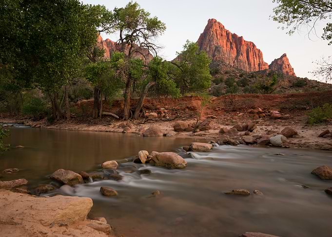 River flowing through Zion National Park