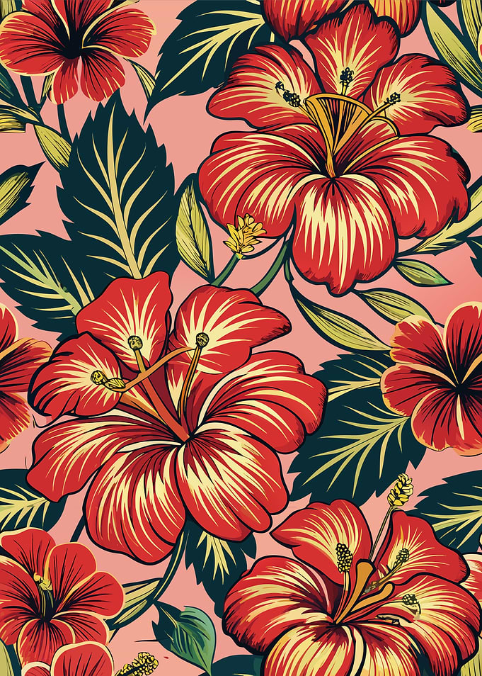 Hibiscus Floral Pattern