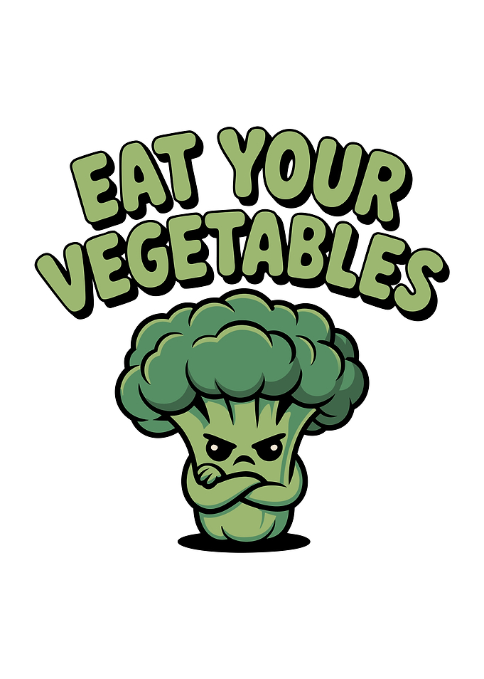Eat Your Vegetables Broccoli Cartoon