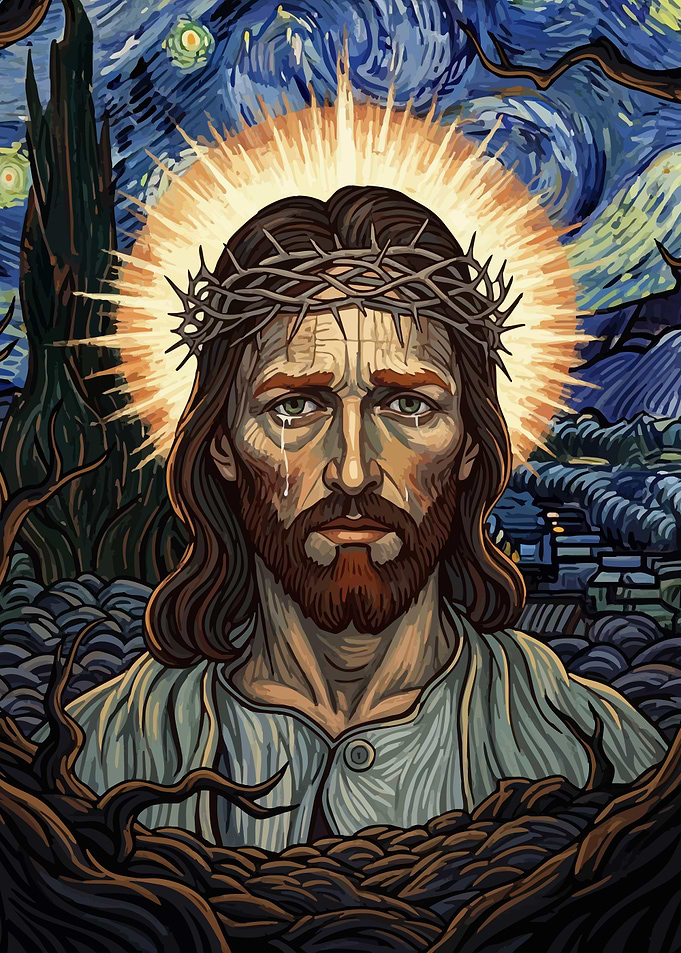 Jesus Christ Van Gogh Style