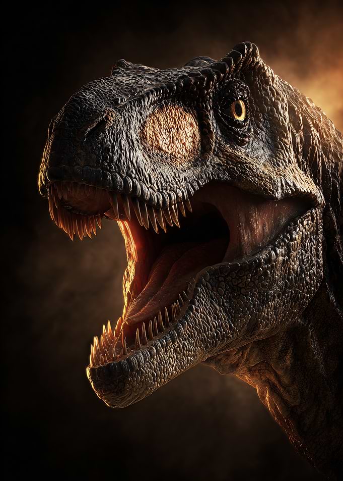 Roaring Tyrannosaurus Rex Poster