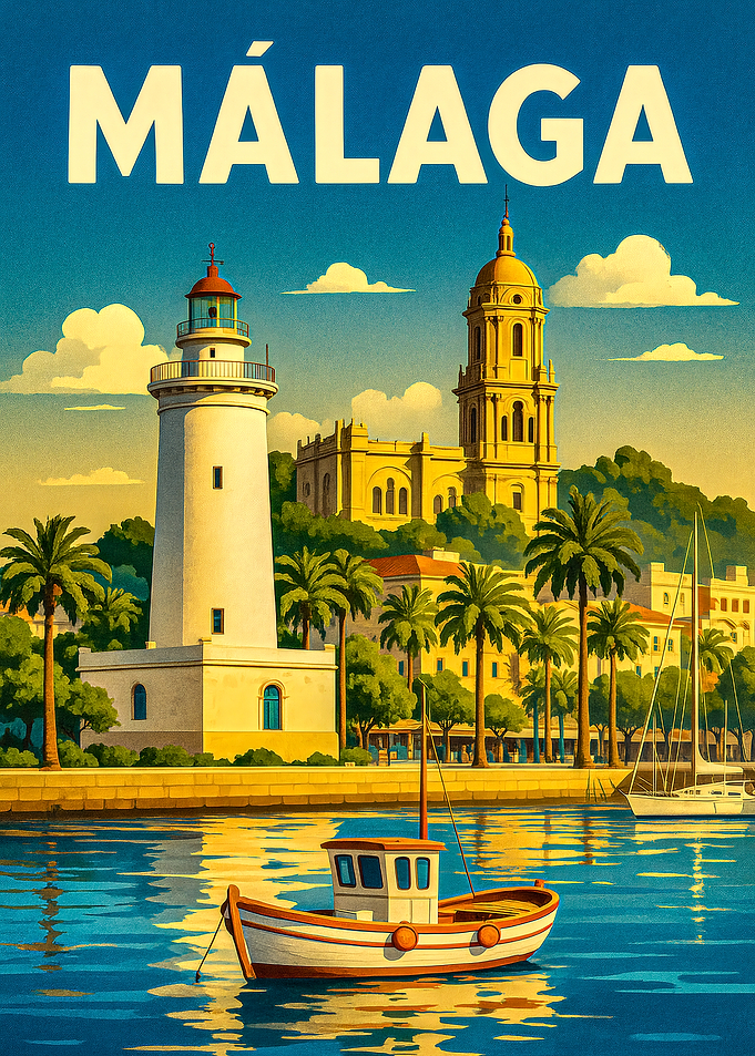Málaga Travel Poster