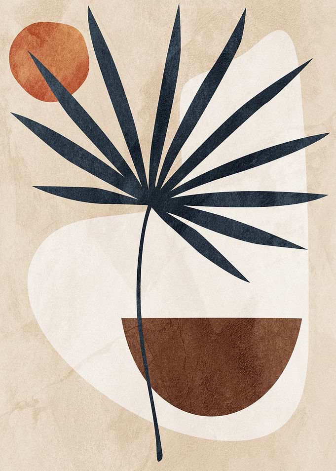Abstract Palm Leaf Art