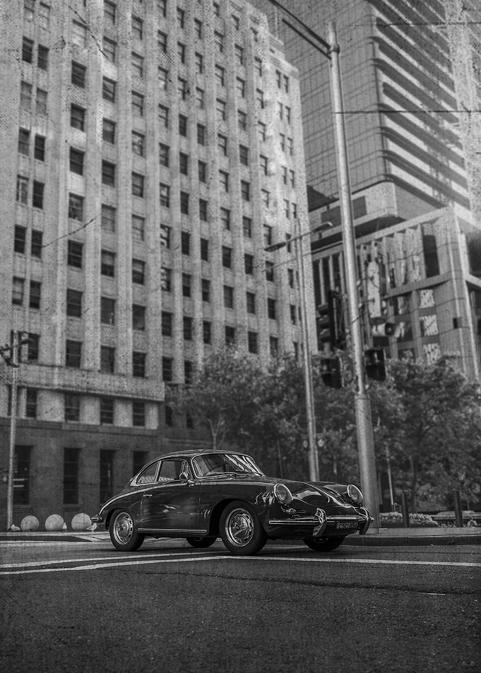 Classic Car in Urban Sydney Retro style