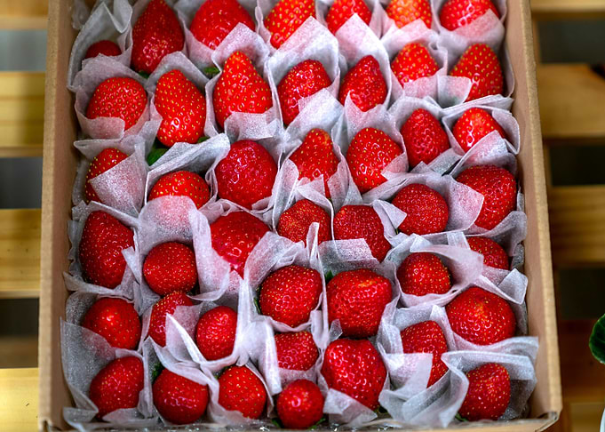 Fresh Strawberries in a Box