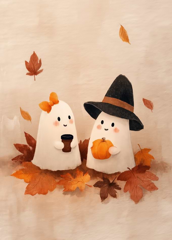 Cute Halloween Ghosts