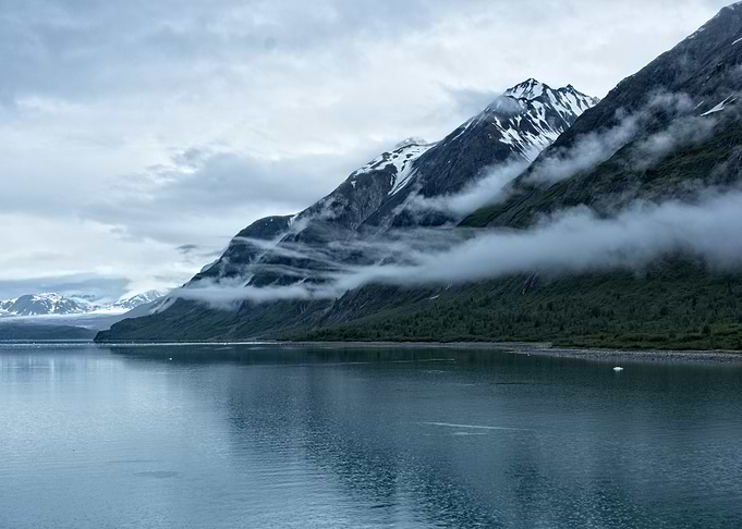Misty Mountain Lake Landscape