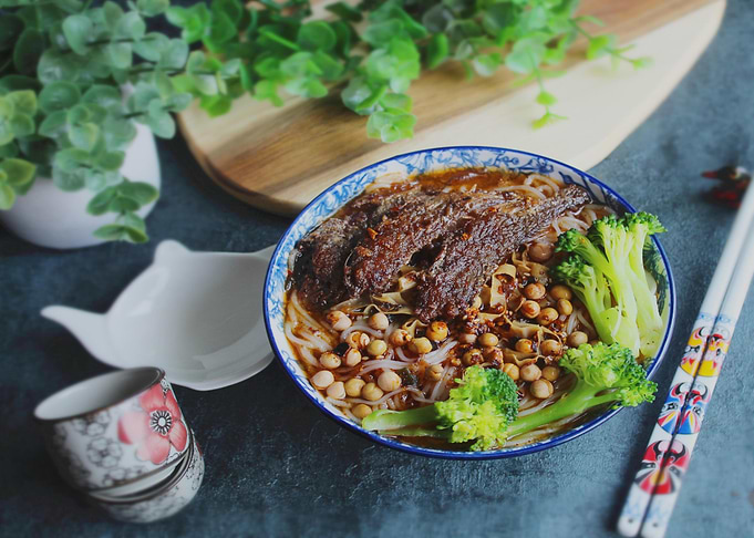 Bowl of Asian Noodle Dish