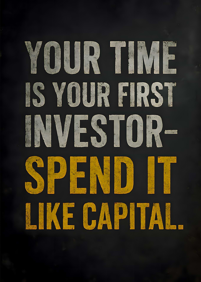 Time is Your First Investor, Spend it Like Capital