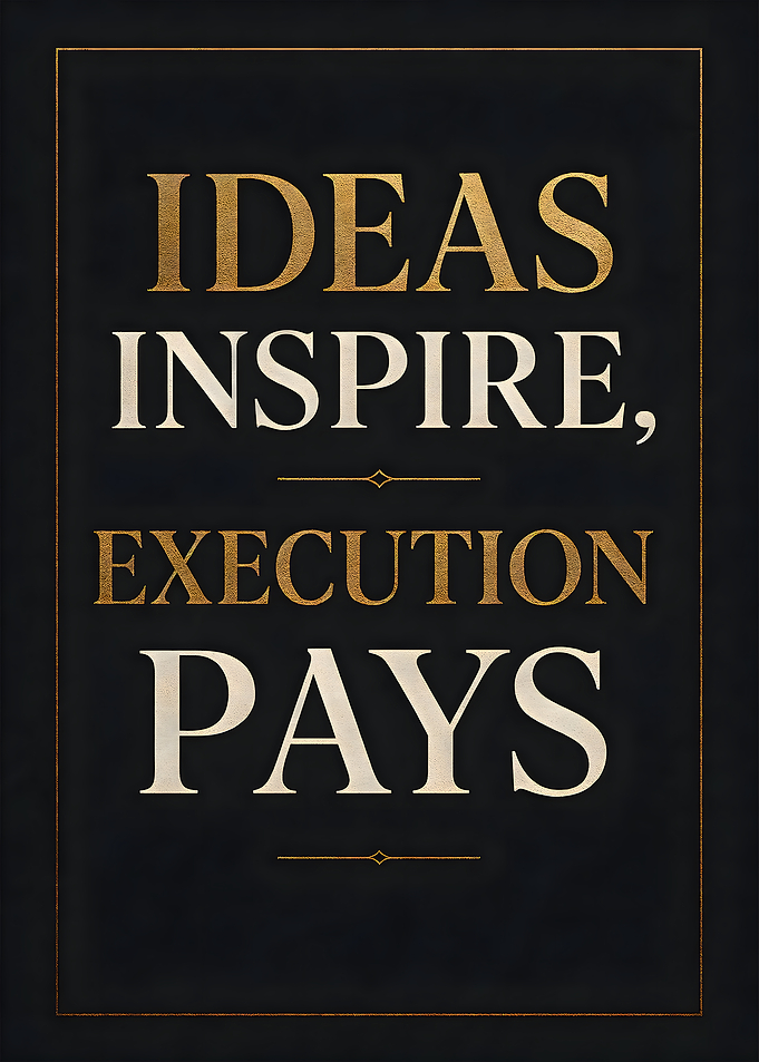 Ideas Inspire, Execution Pays