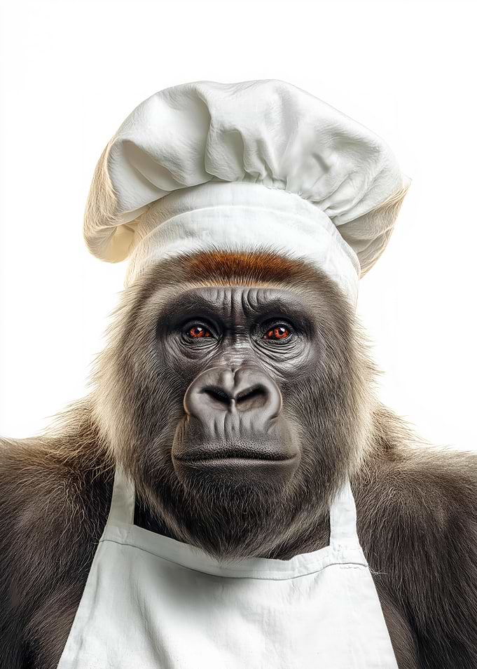 Gorilla Chef Portrait