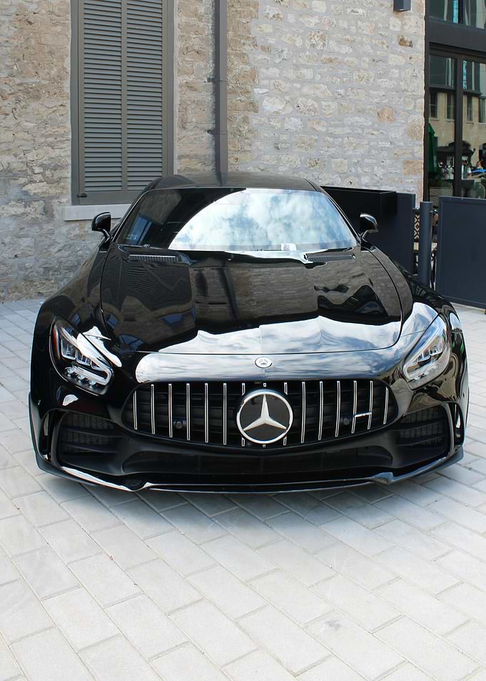 Black Mercedes-AMG GT Front View
