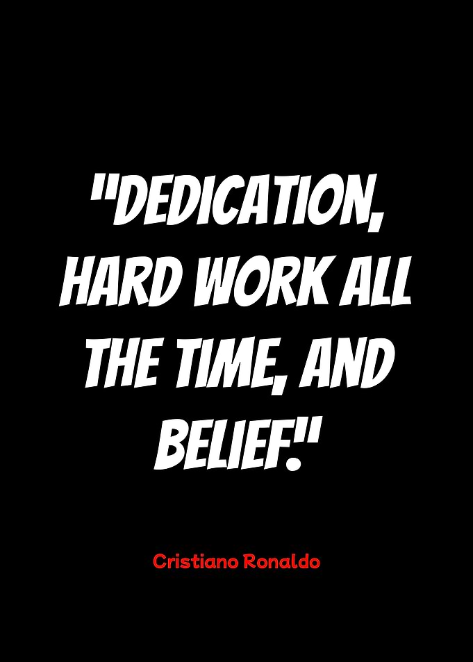 cristiano ronaldo motivational quote poster