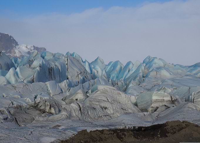 Glacier Landscape with Mountain Backdrop