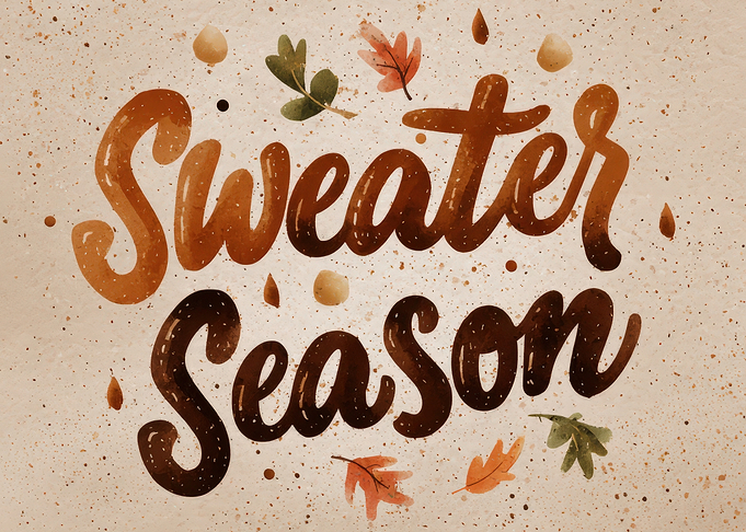 Sweater Season Autumnal Text Art