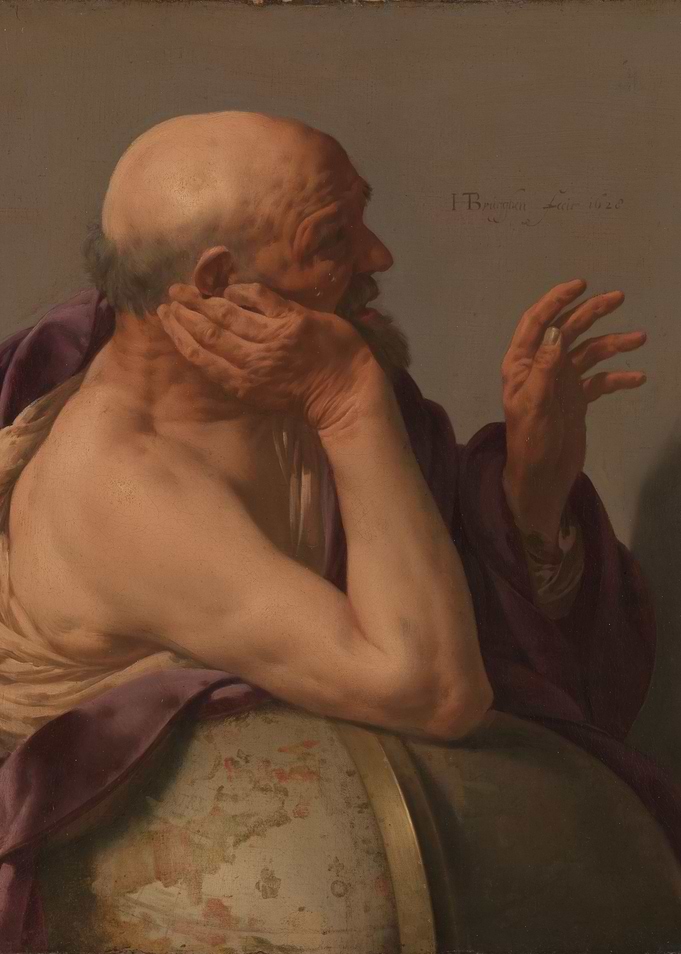 Old Man with Globe Painting