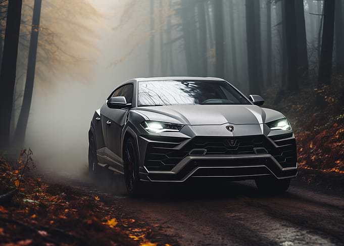 Lamborghini Urus in Forest