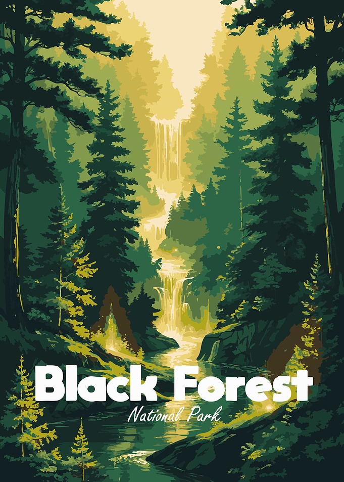 Black Forest National Park Illustration