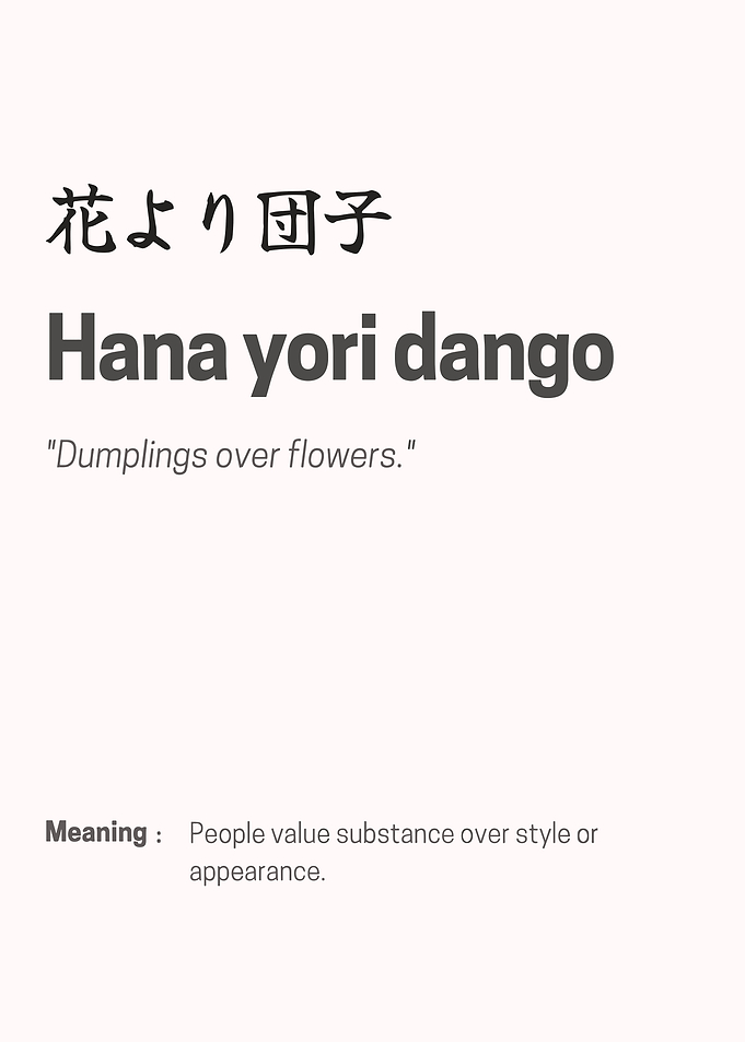 Hana Yori Dango Japanese Proverb