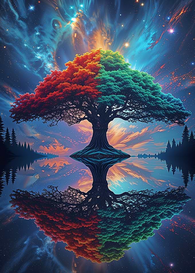 Cosmic Harmony Tree landscape