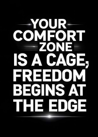 Comfort Zone Cage Inspirational Quote