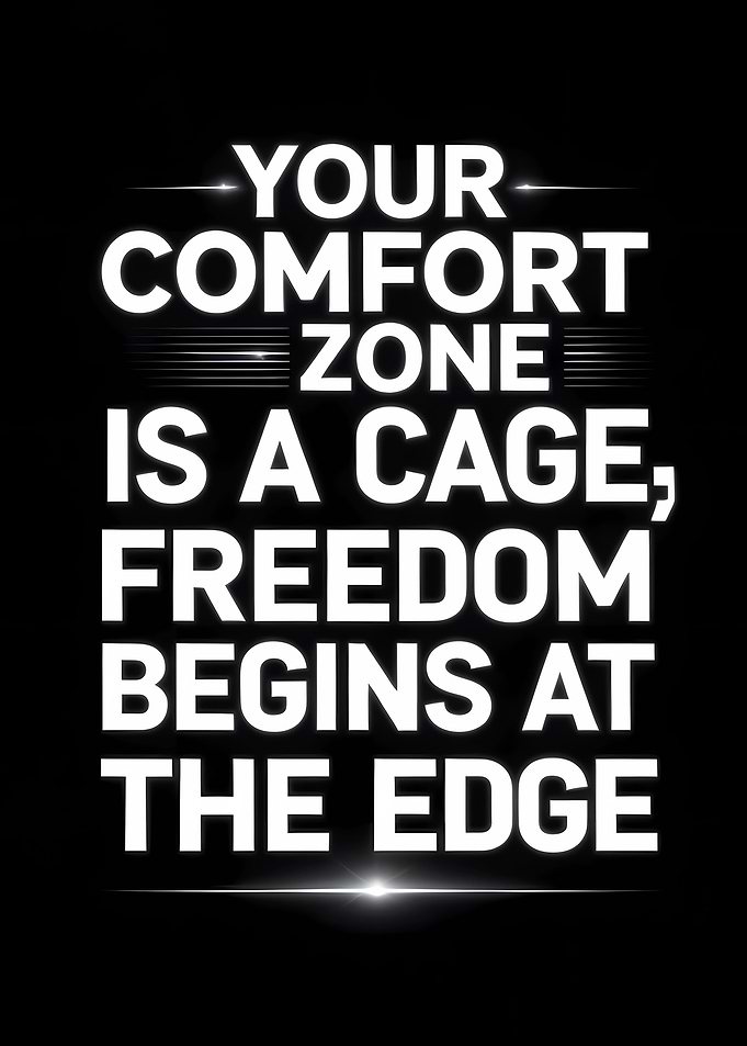 Comfort Zone Cage Inspirational Quote
