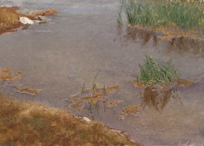 Serene Water Landscape Painting