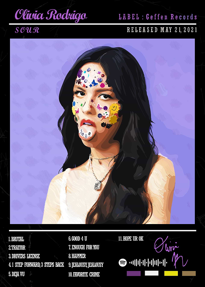 Olivia Rodrigo - Sour Album Cover