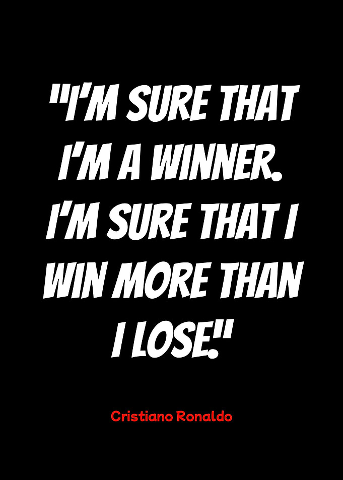 cristiano ronaldo quote on black background